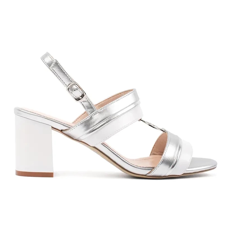 Metalne sandale na Srebrne Sergio Leone Post srebro