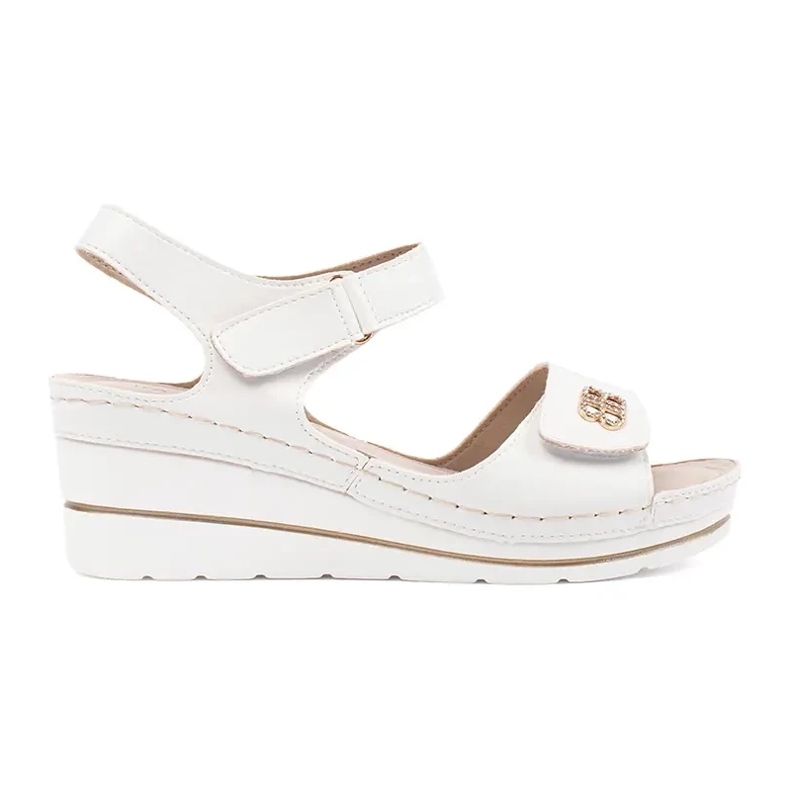 Goodin Bijele udobne sandale klina bijela