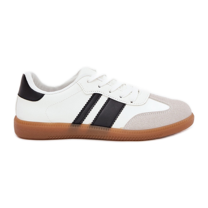 Niske ženske tenisice s eko kožom bijele boje bijela