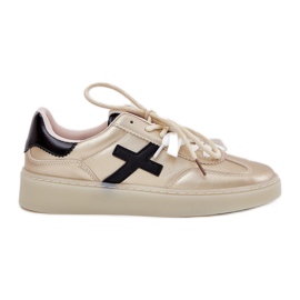 Niske ženske sportske cipele zlatne zlatni