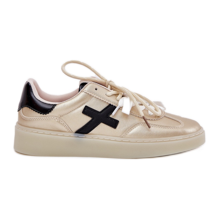 Niske ženske sportske cipele zlatne zlatna