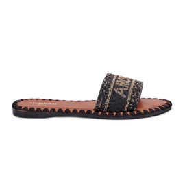 Ženski jastuk s crnim ukrasom s ravnim ženskim utikanjima crna