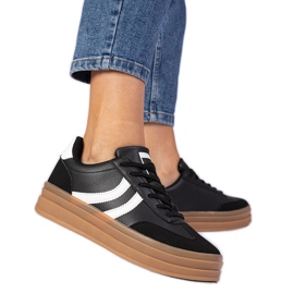 Crne tenisice ženske tenisice na platformi crna