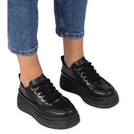 Crne ženske tenisice na visokom potplatu crna