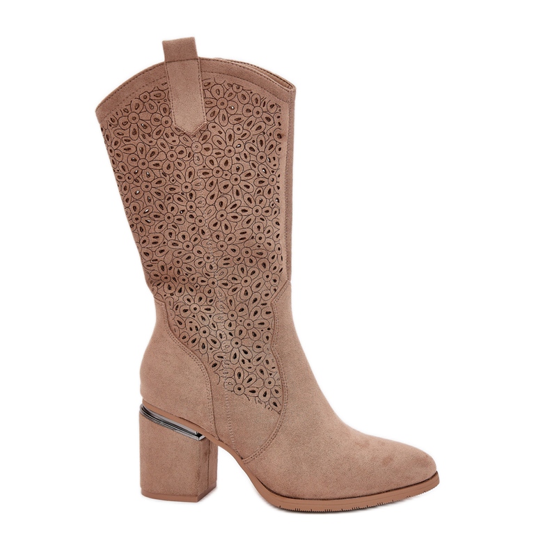 S.Barski Otvorene čizme Polakona kauboja S. Barski HY51-238 bež