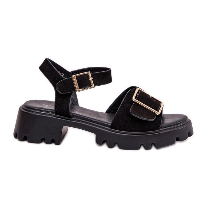 Eco sukne ženske sandale s crnom stezaljkom