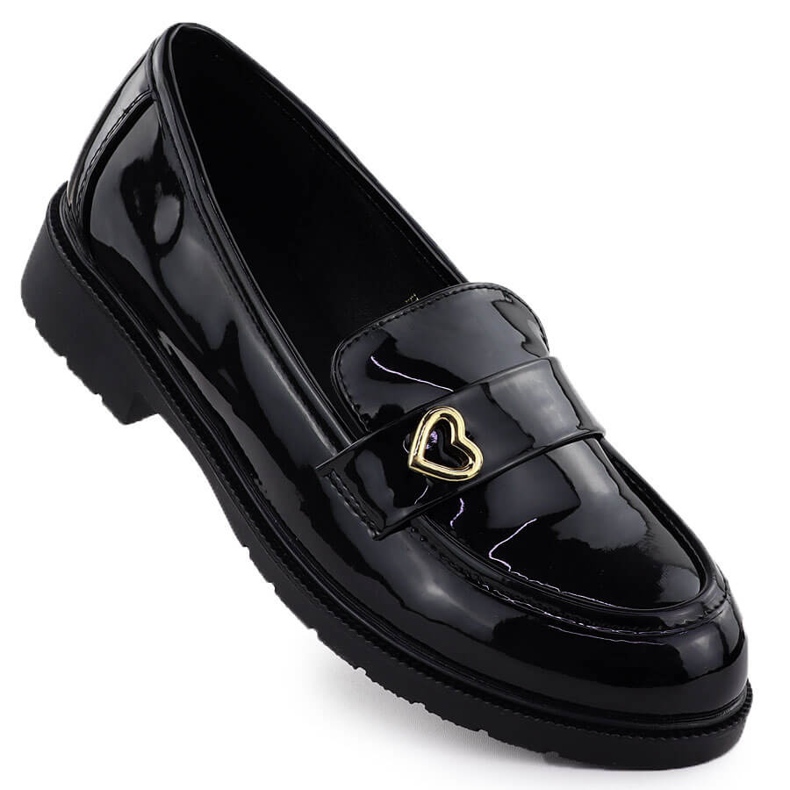 S.Barski Moccasins ženske lakirane cipele Black S. barski hy51-379 crno