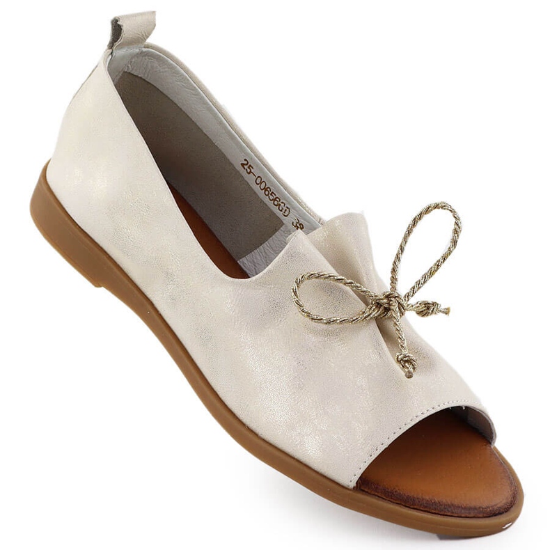 Cambell Kožne cipele s golim prstima Zlatni Camell SZ00656 zlatna