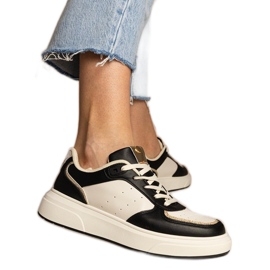 Crne tenisice za žene s blistavim dodatkom crna