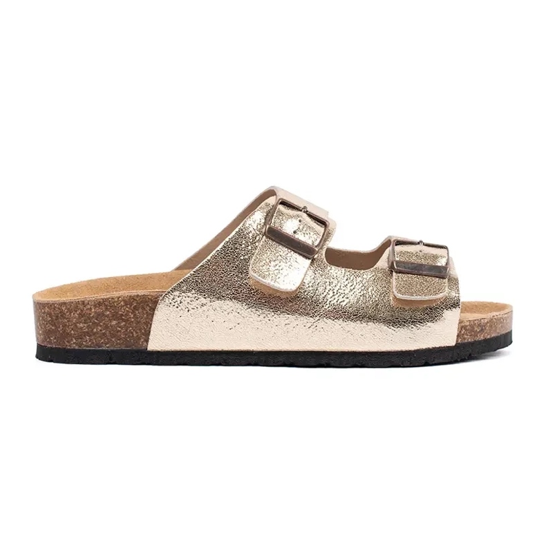 Goodin Zlatni metalni jastuci na ravnom potplatu zlatna