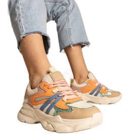 Narančaste ženske sportske tenisice sa sjajem narančasta