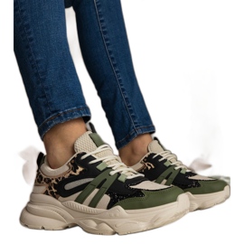 Zelene tenisice ženski sportovi sa sjajem crno