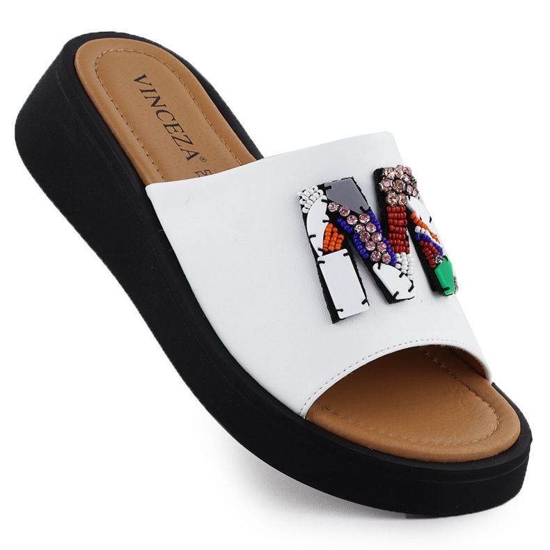 Ženske bijele papuče Vinceza 66623 bijela