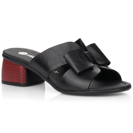 Remonte Ženska kožna kožna leprša crna