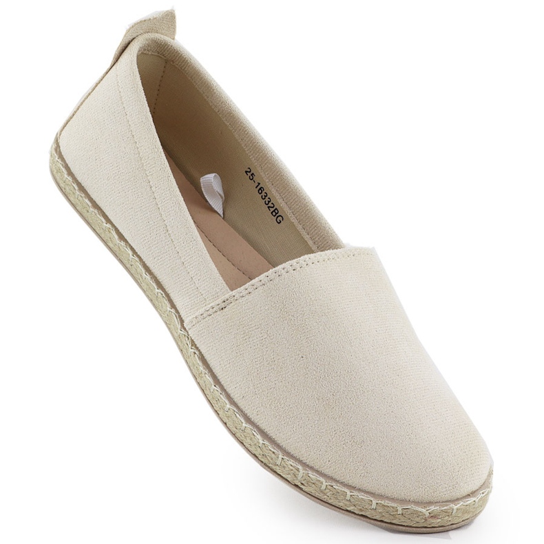 Espadrilles umetnuti ženski antilop beige Potocki PY16332 bež