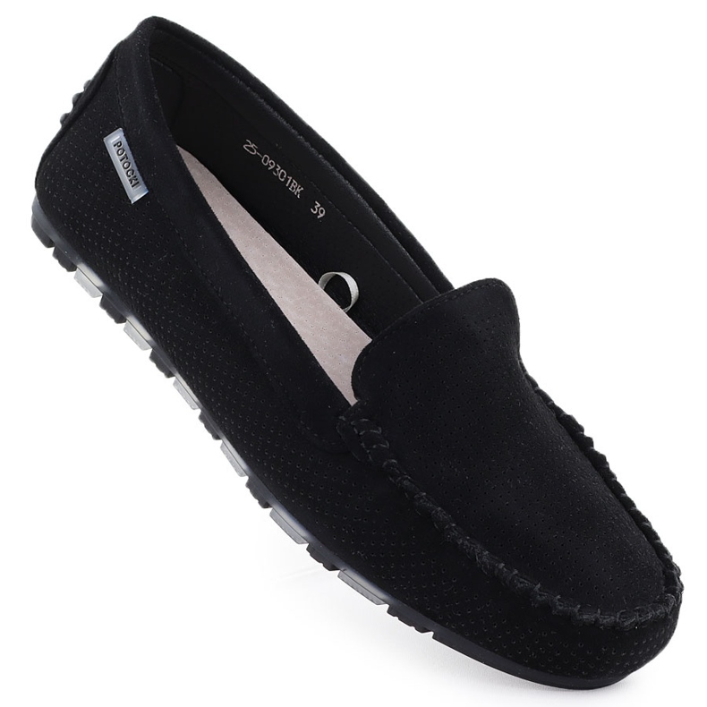 Moccasins ženske cipele za antilop Crni Potocki WL09301 crno