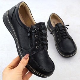 Ženske cipele Udobno crni Unisoft 9018 crna