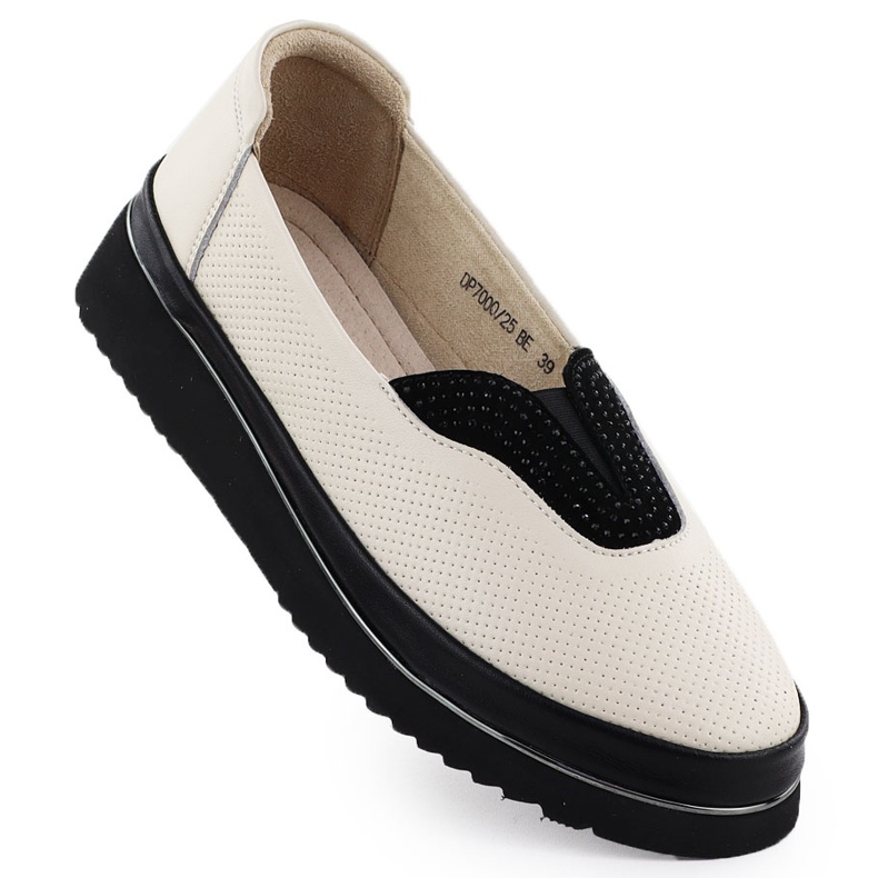 Ženske kožne cipele filippo perforirani bež