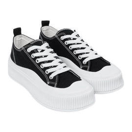 Crno-bijele tenisice s debelim potplatom crna