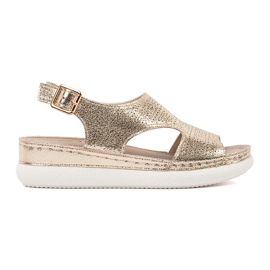 Goodin Zlatne sandale na laganoj platformi zlatni