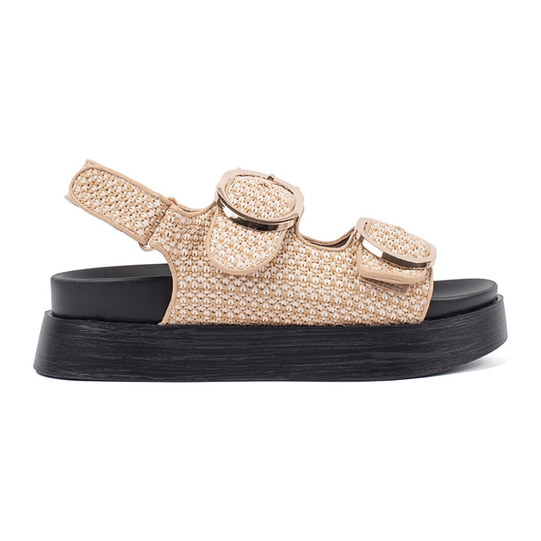 Goodin Sandale na platformi u bež i bijeloj kadici