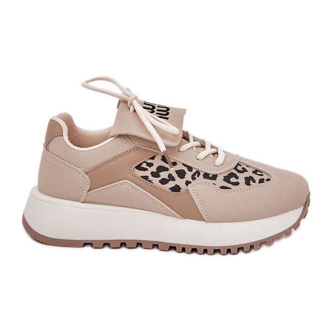 Ženske tenisice Sportske cipele na platformi leopard beige bež