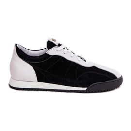 Laura Messi 2935 ženske kožne sportske cipele crna