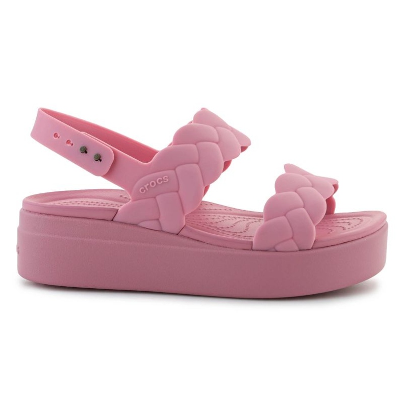 Crocs Brooklyn utkan niski klin 209977-6xx sandalama ružičasta