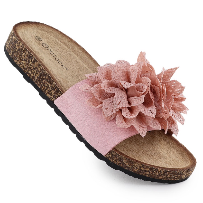 Ženski prelepovi s cvijećem ružičastim potocki gn17301 ružičasta