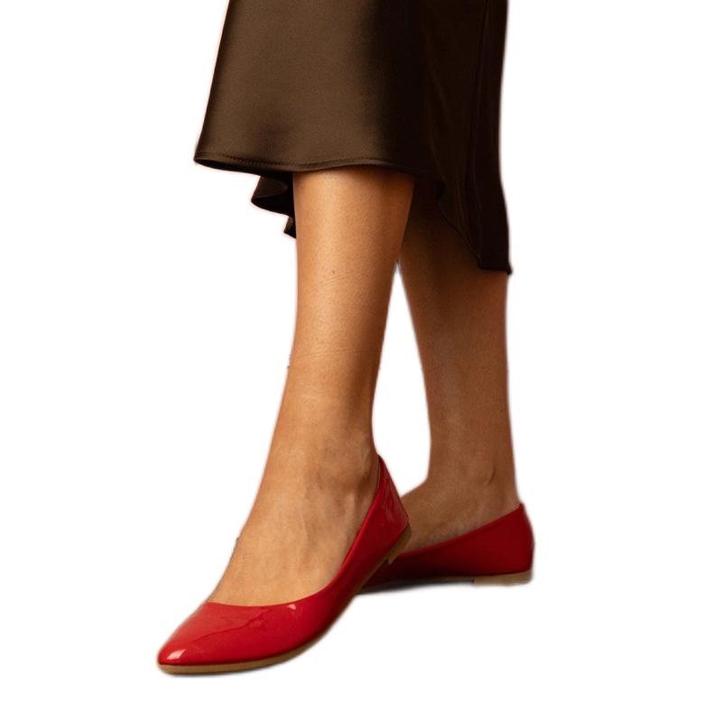 Crvene lakirane balerinke crvena
