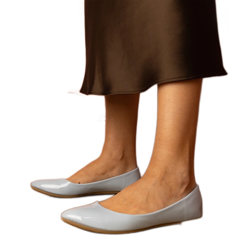 Plavi lakirani balerine plava