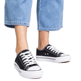 Crne ženske sjajne tenisice crna