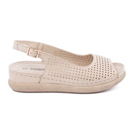 Goodin Lagane lješnjak udobne sandale zlatni