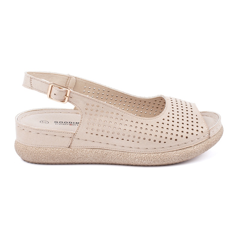 Goodin Lagane lješnjak udobne sandale zlatna