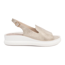 Goodin Zlatne udobne ženske sandale zlatni