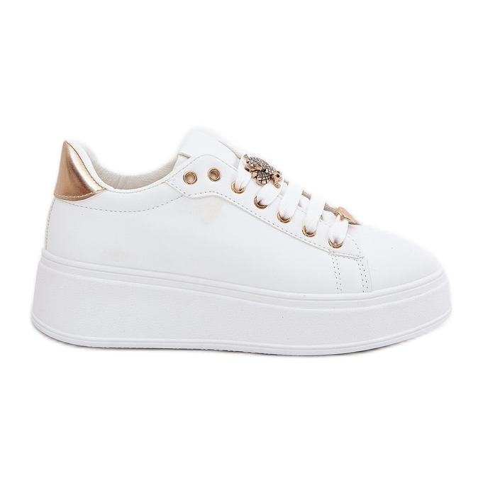 Ženske tenisice na platformi s bijelim igle bijela