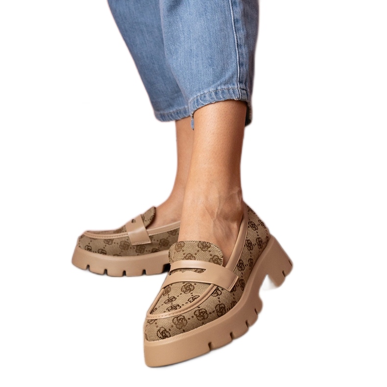 Ženske smeđe natikače s vezom smeđa