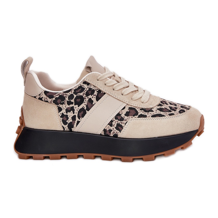 Ženske tenisice za antilop na platformi Leopard Vinceza 66793 bež