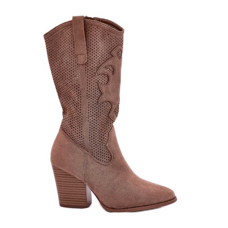 S.Barski Kaubojske čizme Otvorene čizme na S. Barski HY51-606 Post Brown smeđa