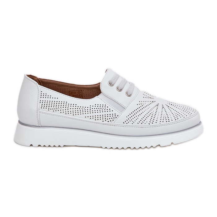 Evento Ženske cipele skliznule su bijelo bijela