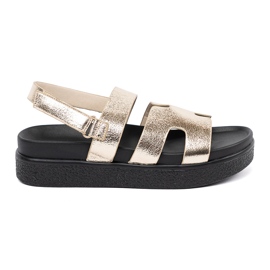 Goodin Klasične sandale na zlatnoj platformi zlatni