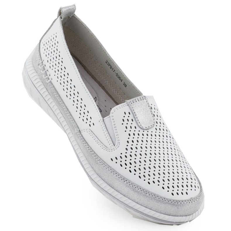 Evento Ženske otvorene kožne cipele bijeli događaj 5634 bijela