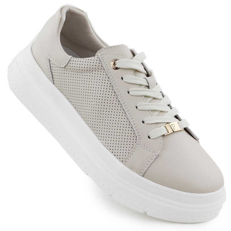 Ženske sportske cipele na platformi Beige Filippo 6731 bež