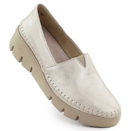 Ženske kožne cipele na zlatnom klinu Filippo 6161 zlatni