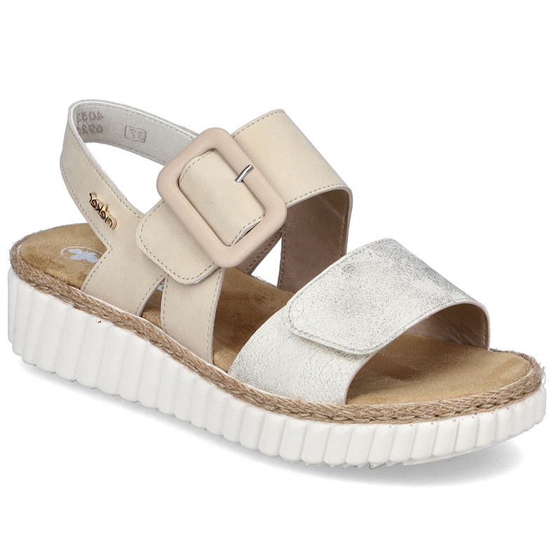 Ženske sandale za bež rieker 69260-60