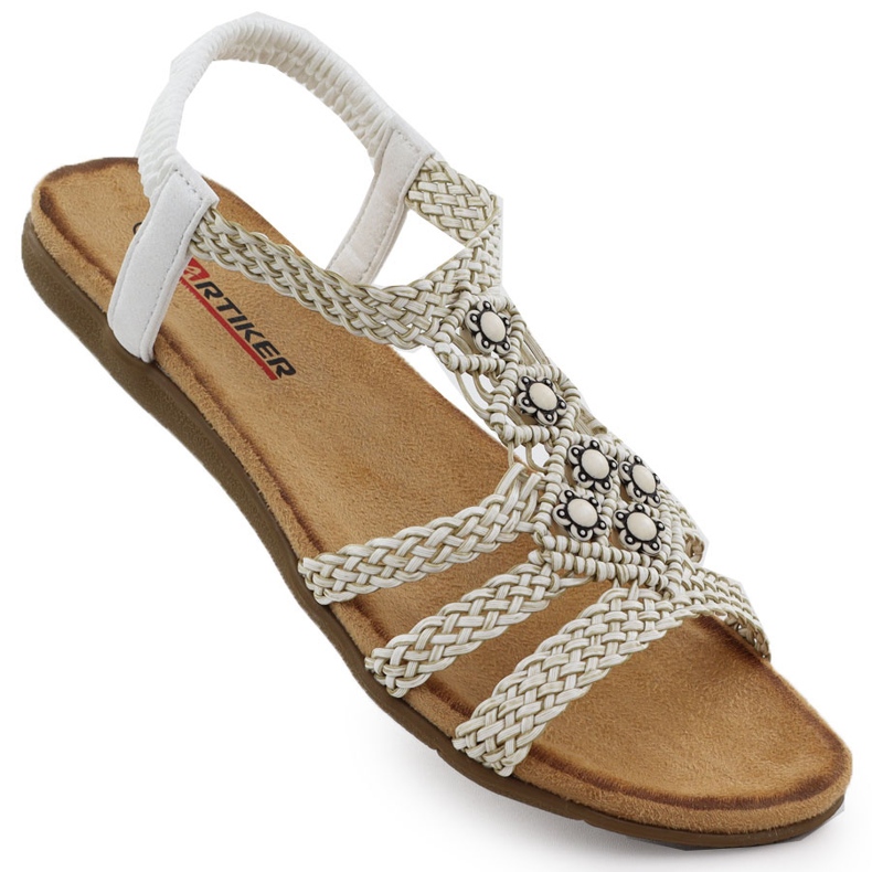 Ženske udobne sandale proklizavaju -up bijeli artiker 56C1323 bijela