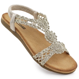 Ženske udobne sandale Irsona Golden Artiker 56C1281 zlatni