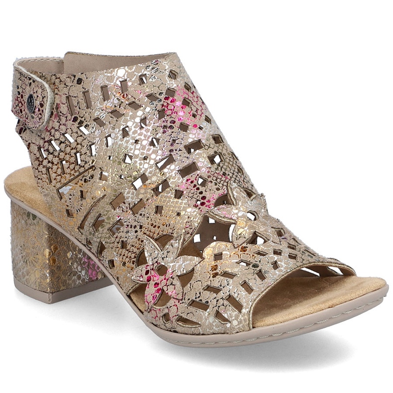 Ženske sandale ugrađene otvorene RIEKER 64780-90 raznobojna