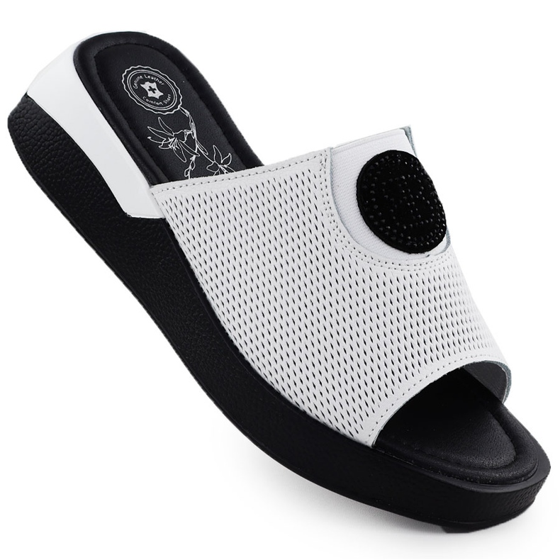 Ženska kožna kožna letilica udobna bijela jezzi 8479