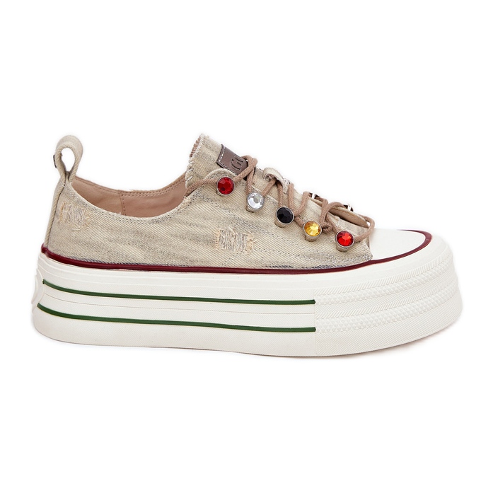 Ženske tenisice na platformi Goe rr2n4105 bež